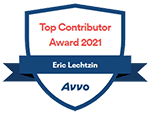 Avvo Top Contributor Award 2021 Eric Lechtzin