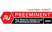 Martindale-Hubbell Preeminent | Peer Rated for Highest Level of Professional Excellence | 2020