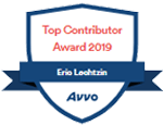 Avvo Top Contributor Award 2019 Eric Lechtzin